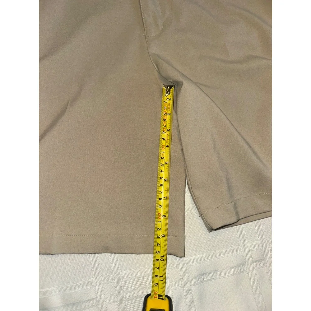 IZOD Golf Shorts Mens 36 Khaki Straight Fit Cargo Performance Stretch Tan